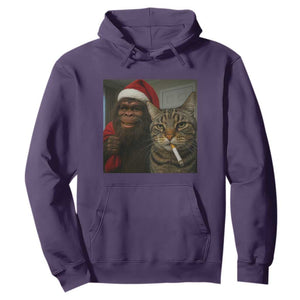 Funny Cat Selfie Bigfoot Christmas Sasquatch Hoodie TS14 Purple Print Your Wear