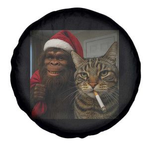 Funny Cat Selfie Bigfoot Christmas Sasquatch Spare Tire Cover TS14 Print Your Wear
