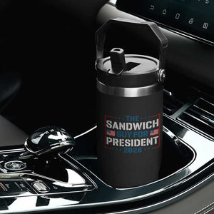 The Sandwich Guy for President 2028 Flip Straw Tumbler Free DC Funny Political Satire TS14 Print Your Wear