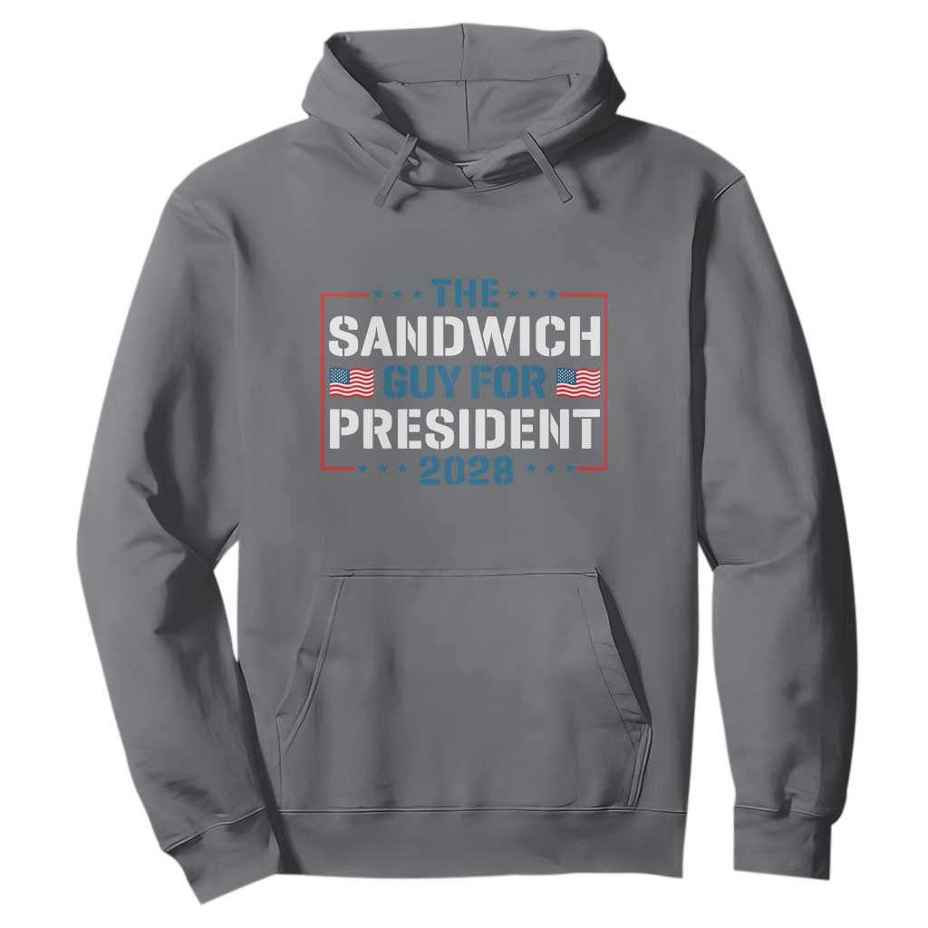 The Sandwich Guy for President 2028 Hoodie Free DC Funny Political Satire TS14 Charcoal Print Your Wear