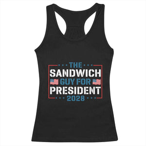 The Sandwich Guy for President 2028 Racerback Tank Top Free DC Funny Political Satire - Print Your Wear
