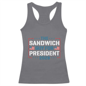 The Sandwich Guy for President 2028 Racerback Tank Top Free DC Funny Political Satire - Print Your Wear