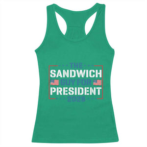 The Sandwich Guy for President 2028 Racerback Tank Top Free DC Funny Political Satire - Print Your Wear