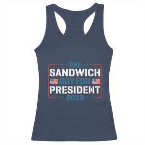 The Sandwich Guy for President 2028 Racerback Tank Top Free DC Funny Political Satire - Print Your Wear
