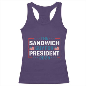 The Sandwich Guy for President 2028 Racerback Tank Top Free DC Funny Political Satire TS14 Purple Print Your Wear