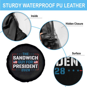 The Sandwich Guy for President 2028 Spare Tire Cover Free DC Funny Political Satire - Print Your Wear