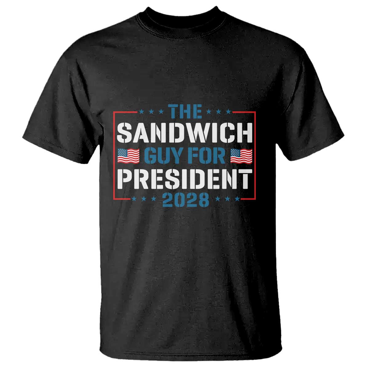 The Sandwich Guy for President 2028 T Shirt Free DC Funny Political Satire - Print Your Wear