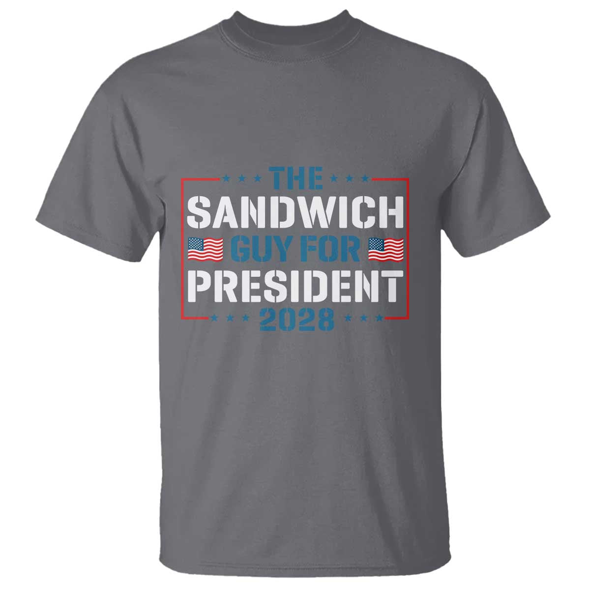 The Sandwich Guy for President 2028 T Shirt Free DC Funny Political Satire TS14 Charcoal Print Your Wear