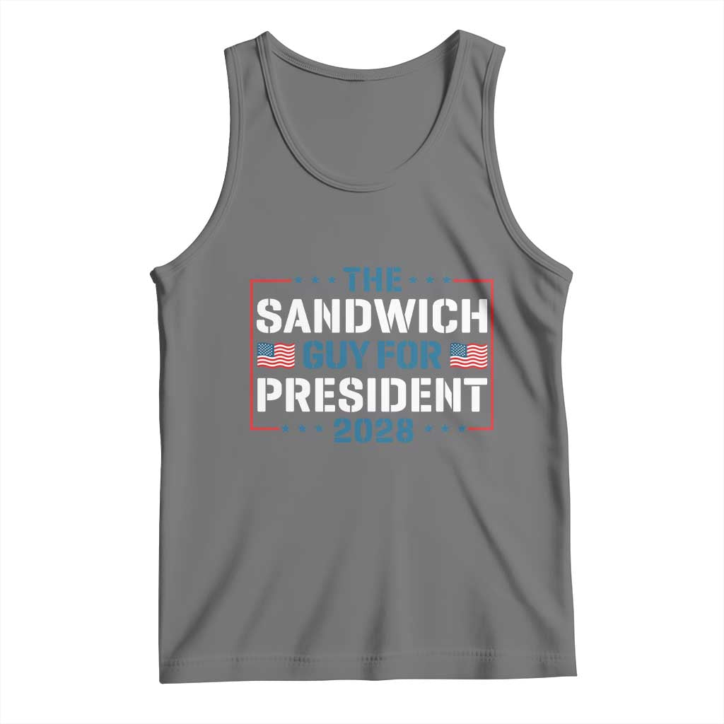The Sandwich Guy for President 2028 Tank Top Free DC Funny Political Satire TS14 Black Heather Print Your Wear