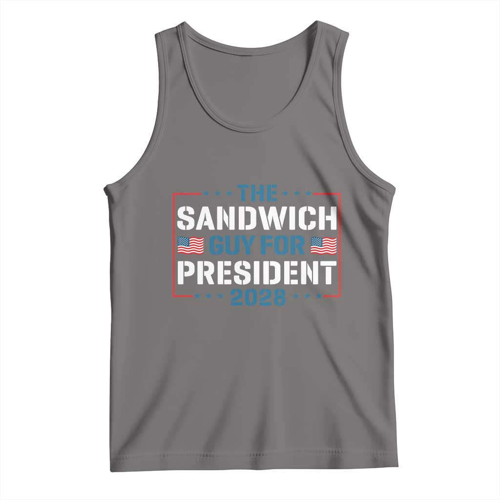 The Sandwich Guy for President 2028 Tank Top Free DC Funny Political Satire TS14 Deep Heather Print Your Wear