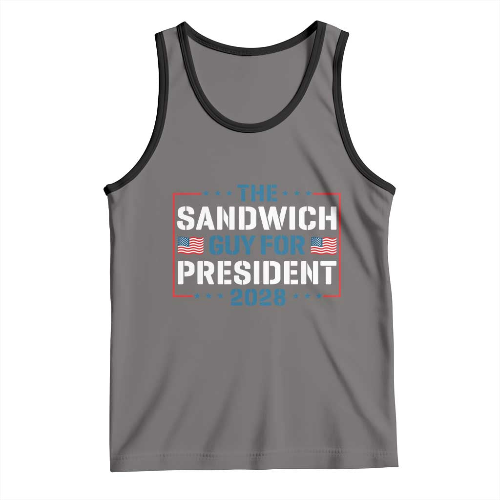 The Sandwich Guy for President 2028 Tank Top Free DC Funny Political Satire TS14 Deep Heather Black Print Your Wear