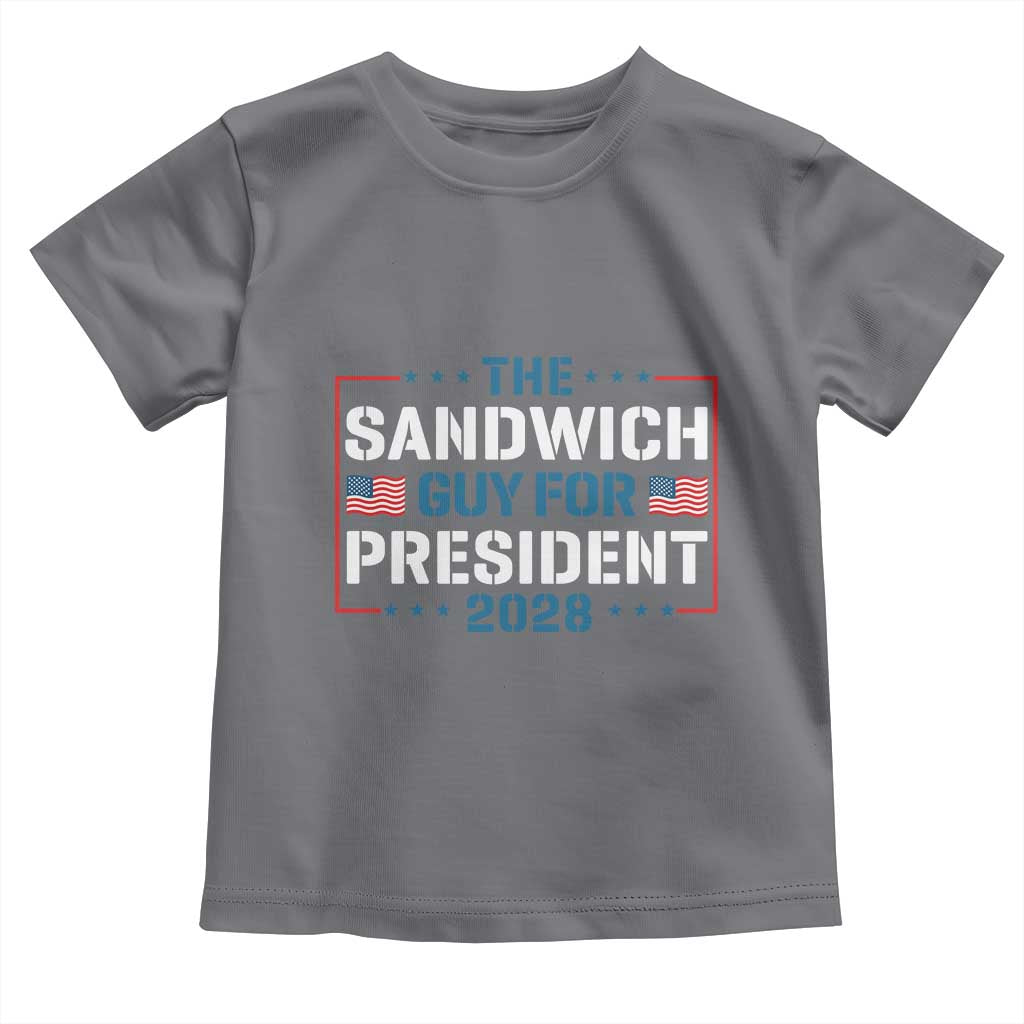 The Sandwich Guy for President 2028 Toddler T Shirt Free DC Funny Political Satire TS14 Charcoal Print Your Wear
