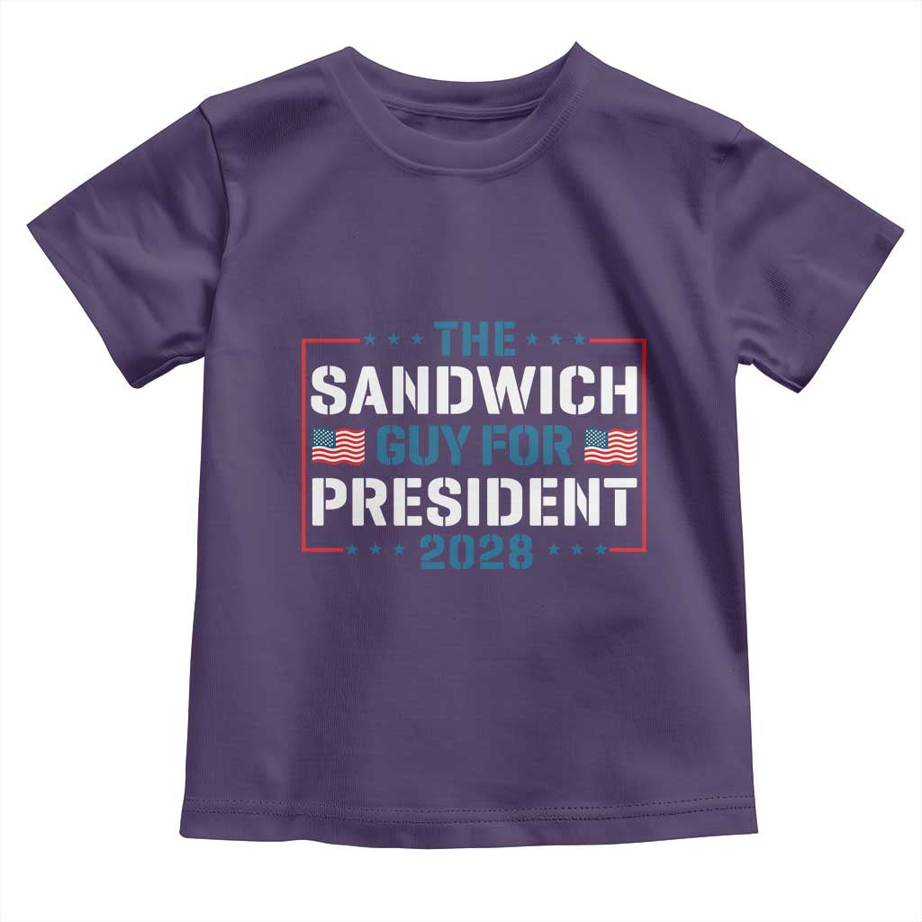 The Sandwich Guy for President 2028 Toddler T Shirt Free DC Funny Political Satire TS14 Purple Print Your Wear