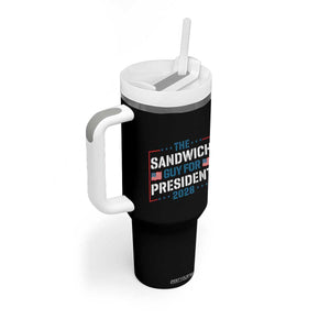 The Sandwich Guy for President 2028 Tumbler With Handle Free DC Funny Political Satire - Print Your Wear