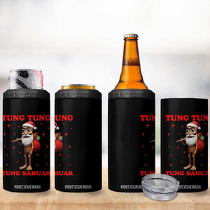 Funny Italian Brainrot Christmas 4 in 1 Can Cooler Tumbler Tung Tung Tung Sahur Meme TS14 Print Your Wear