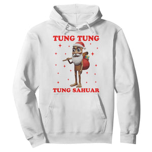 Funny Italian Brainrot Christmas Hoodie Tung Tung Tung Sahur Meme TS14 White Print Your Wear