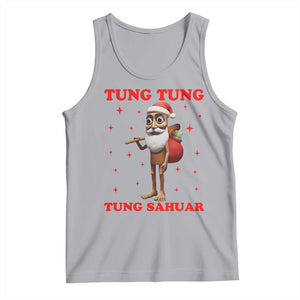 Funny Italian Brainrot Christmas Tank Top Tung Tung Tung Sahur Meme TS14 Athletic Heather Print Your Wear