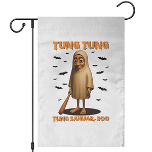 Funny Italian Brainrot Halloween Garden Flag Tung Tung Tung Sahur Meme TS14 White Print Your Wear