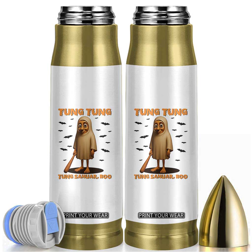 Funny Italian Brainrot Halloween Bullet Tumbler Tung Tung Tung Sahur Meme TS14 White Print Your Wear