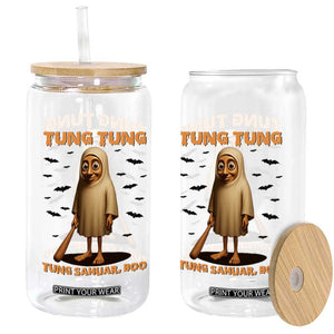Funny Italian Brainrot Halloween Glass Can Tung Tung Tung Sahur Meme TS14 Print Your Wear