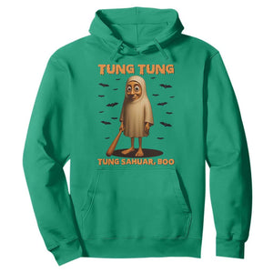 Funny Italian Brainrot Halloween Hoodie Tung Tung Tung Sahur Meme TS14 Irish Green Print Your Wear