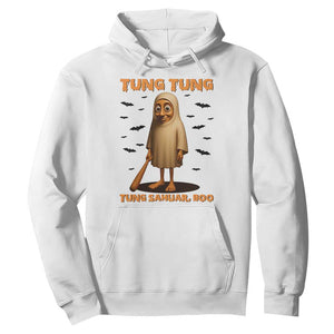 Funny Italian Brainrot Halloween Hoodie Tung Tung Tung Sahur Meme TS14 White Print Your Wear