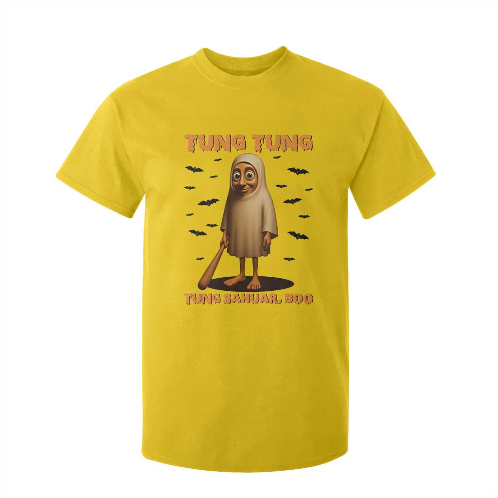 Funny Italian Brainrot Halloween T Shirt For Kid Tung Tung Tung Sahur Meme TS14 Daisy Print Your Wear