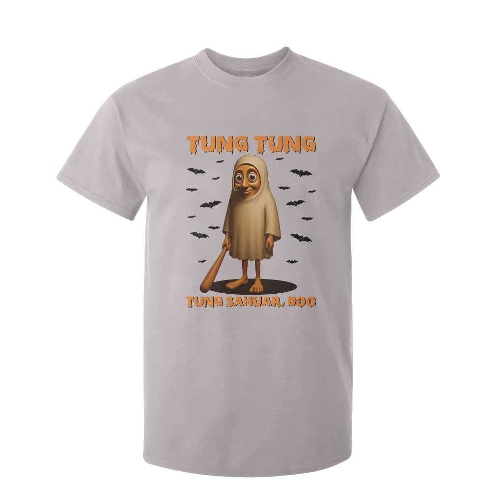 Funny Italian Brainrot Halloween T Shirt For Kid Tung Tung Tung Sahur Meme TS14 Ice Gray Print Your Wear