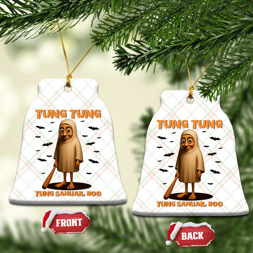 Funny Italian Brainrot Halloween Ceramic Ornament Tung Tung Tung Sahur Meme TS14 Print Your Wear