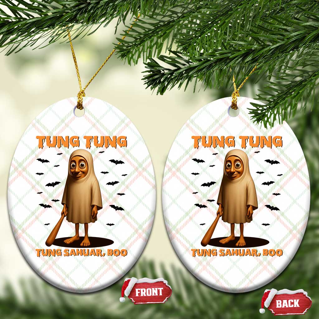 Funny Italian Brainrot Halloween Ceramic Ornament Tung Tung Tung Sahur Meme TS14 Print Your Wear