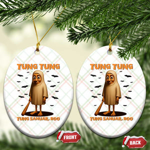 Funny Italian Brainrot Halloween Ceramic Ornament Tung Tung Tung Sahur Meme TS14 Print Your Wear