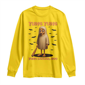 Funny Italian Brainrot Halloween Long Sleeve Shirt Tung Tung Tung Sahur Meme TS14 Daisy Print Your Wear