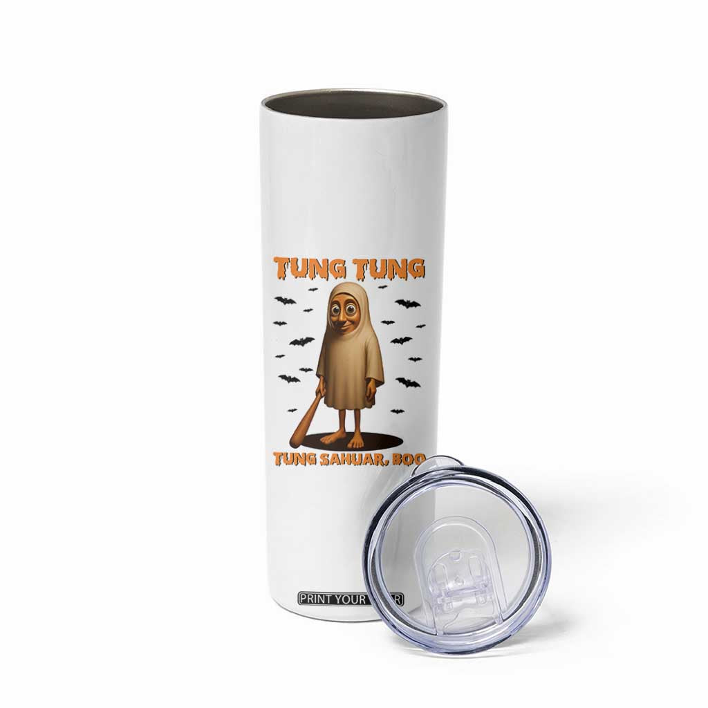 Funny Italian Brainrot Halloween Skinny Tumbler Tung Tung Tung Sahur Meme TS14 Print Your Wear