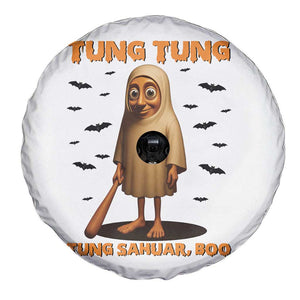 Funny Italian Brainrot Halloween Spare Tire Cover Tung Tung Tung Sahur Meme TS14 Print Your Wear