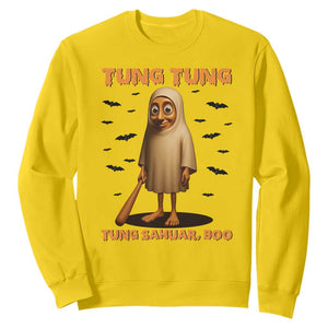 Funny Italian Brainrot Halloween Sweatshirt Tung Tung Tung Sahur Meme TS14 Daisy Print Your Wear
