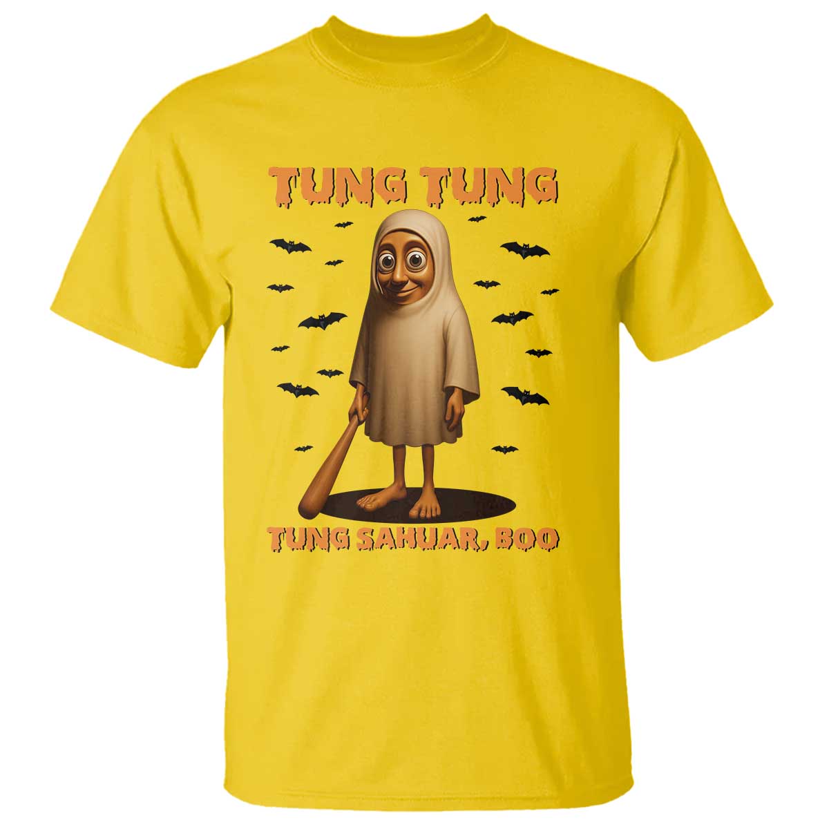 Funny Italian Brainrot Halloween T Shirt Tung Tung Tung Sahur Meme TS14 Daisy Print Your Wear