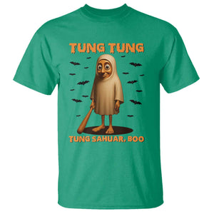 Funny Italian Brainrot Halloween T Shirt Tung Tung Tung Sahur Meme TS14 Irish Green Print Your Wear
