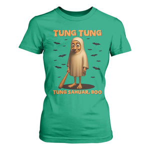 Funny Italian Brainrot Halloween T Shirt For Women Tung Tung Tung Sahur Meme TS14 Irish Green Print Your Wear