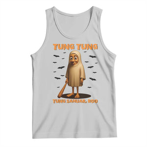 Funny Italian Brainrot Halloween Tank Top Tung Tung Tung Sahur Meme TS14 Ash Print Your Wear