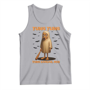 Funny Italian Brainrot Halloween Tank Top Tung Tung Tung Sahur Meme TS14 Athletic Heather Print Your Wear