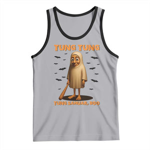 Funny Italian Brainrot Halloween Tank Top Tung Tung Tung Sahur Meme TS14 Athletic Heather Black Print Your Wear