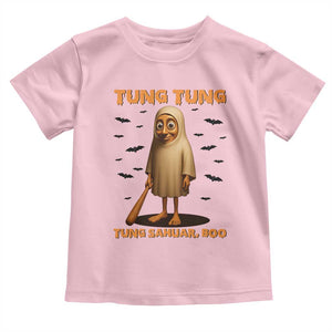 Funny Italian Brainrot Halloween Toddler T Shirt Tung Tung Tung Sahur Meme TS14 Light Pink Print Your Wear