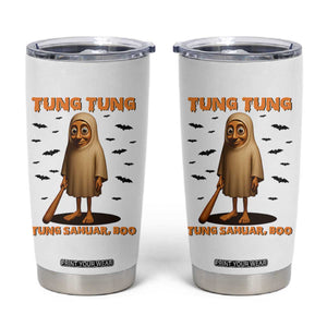 Funny Italian Brainrot Halloween Tumbler Cup Tung Tung Tung Sahur Meme TS14 White Print Your Wear