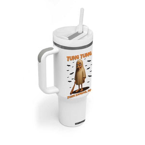 Funny Italian Brainrot Halloween Tumbler With Handle Tung Tung Tung Sahur Meme TS14 Print Your Wear