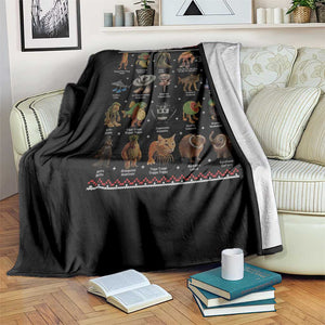 Italian Brainrot Christmas Throw Blanket Funny Brain Rot Gen-Z Meme TS14 Print Your Wear
