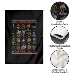 Italian Brainrot Christmas Garden Flag Funny Brain Rot Gen-Z Meme TS14 Print Your Wear