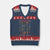 Italian Brainrot Xmas V-Neck Knit Sweater Vest Funny Brain Rot Gen-Z Meme TS14 Navy Red Print Your Wear