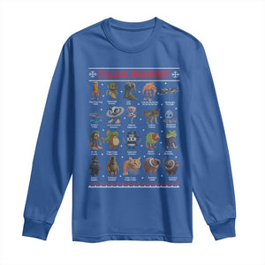 Italian Brainrot Christmas Long Sleeve Shirt Funny Brain Rot Gen-Z Meme TS14 Royal Blue Print Your Wear