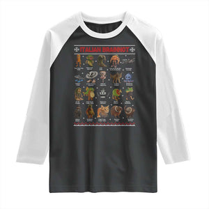 Italian Brainrot Christmas Raglan Shirt Funny Brain Rot Gen-Z Meme TS14 Black White Print Your Wear