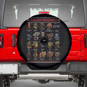 Italian Brainrot Christmas Spare Tire Cover Funny Brain Rot Gen-Z Meme TS14 Black Print Your Wear